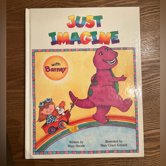 Barney Other - Vintage 1993 Barney Just Imagine Book